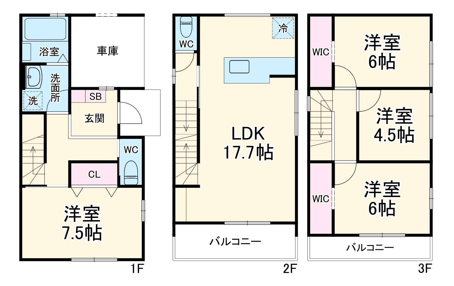 尾頭橋戸建貸家の間取り