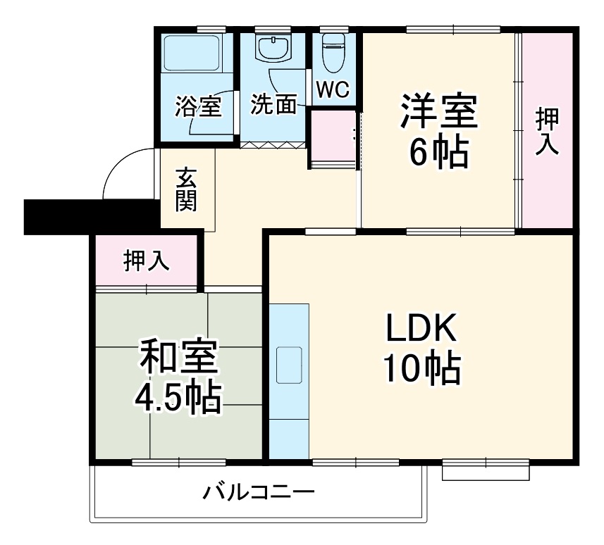 西一社団地 14号棟の間取り