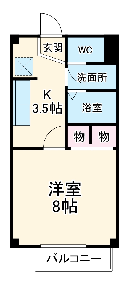 コーポ清和A棟の間取り
