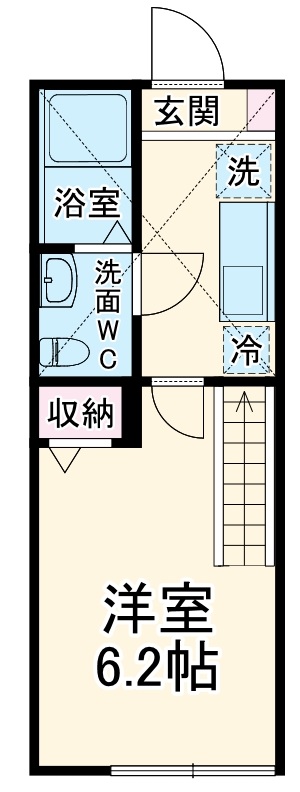 北矢名の完工年月(2026年7月)築の賃貸アパートの間取り