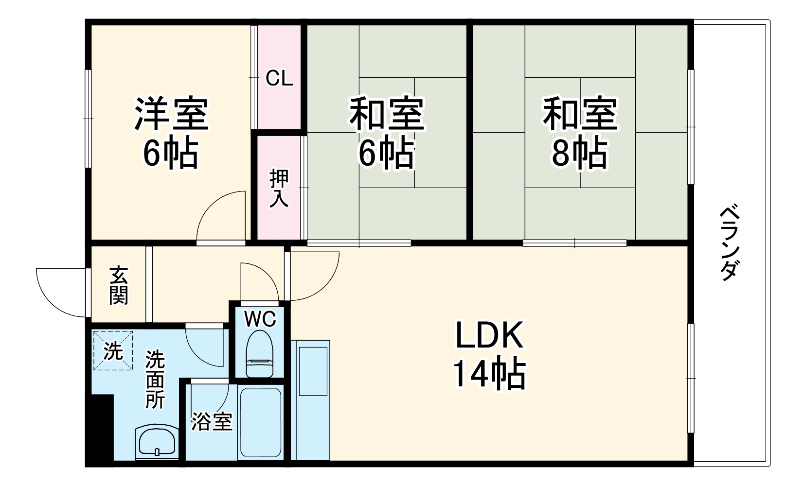 セゾンピア中川の間取り