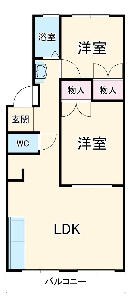 マンションアリス B棟の間取り
