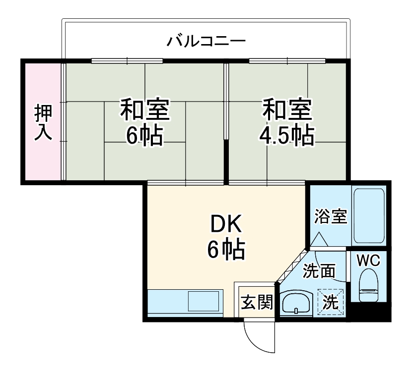 アローハイツの間取り