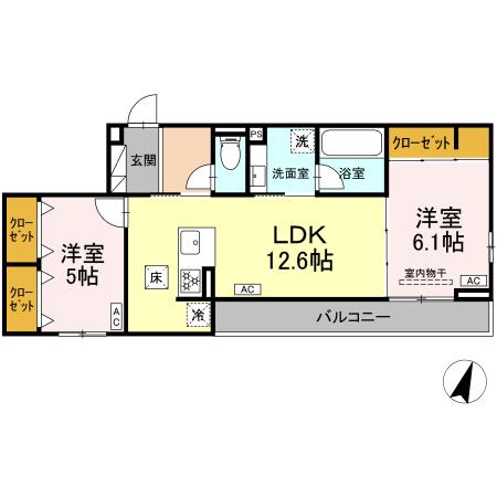 D-avance 北側の間取り