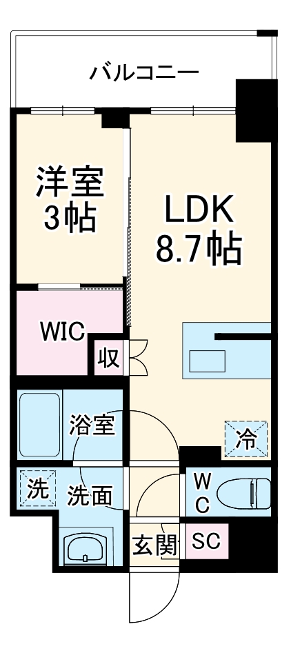 グランカーサ横濱石川町の間取り