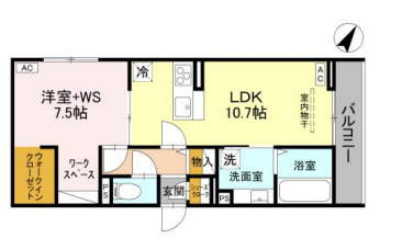 (仮称)D-ROOM大房PJ C棟の間取り