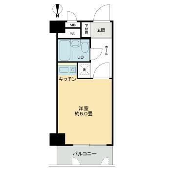 ライオンズマンション靱公園第2の間取り