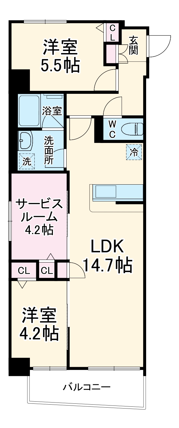 ドゥーエ武蔵中原の間取り