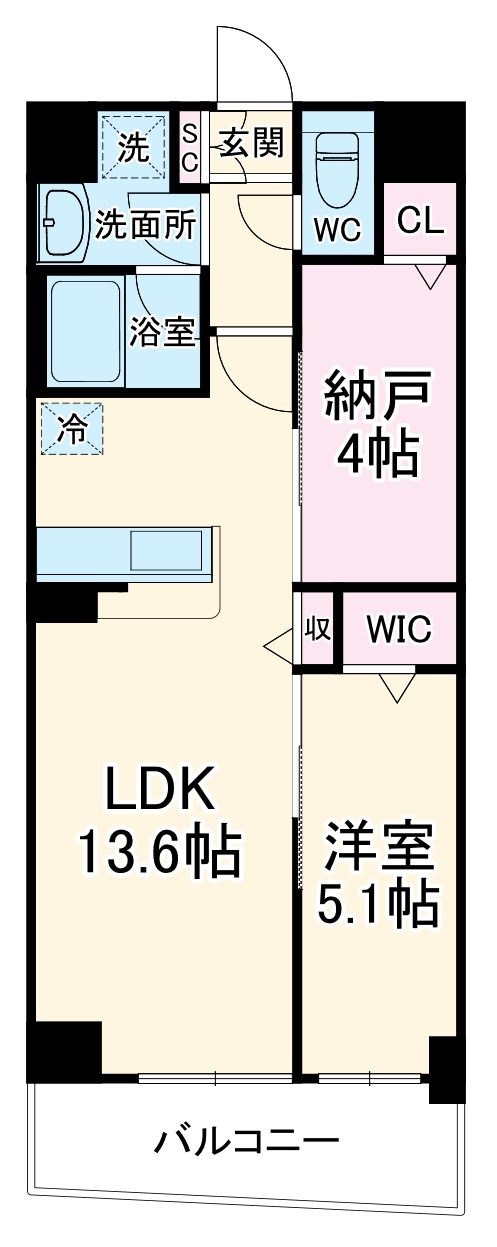 ドゥーエ武蔵中原の間取り