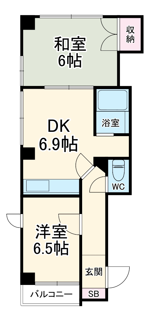 報徳スカイマンションの間取り