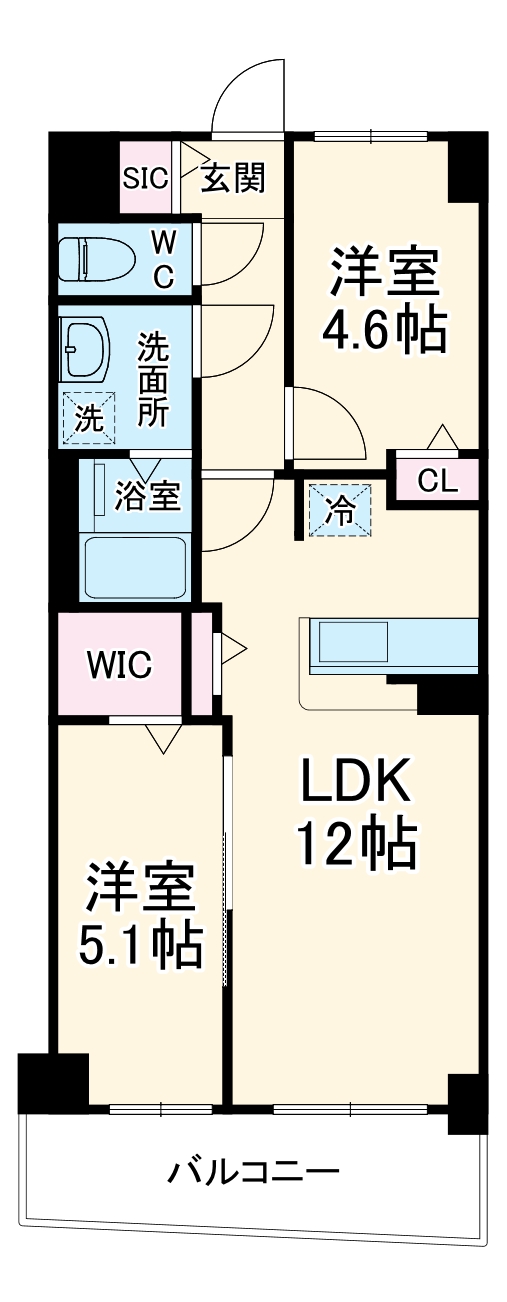 ドゥーエ武蔵中原の間取り