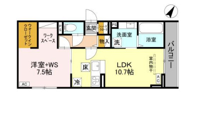 (仮称)D-ROOM大房PJ C棟の間取り