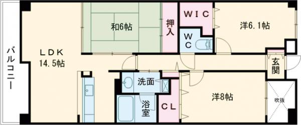 ファミール長岡京グランデュールの間取り