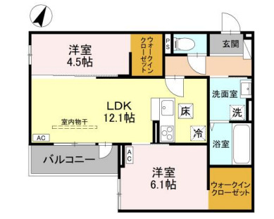 (仮称)D-Room大房PJ A棟の間取り