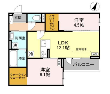 (仮称)D-Room大房PJ A棟の間取り