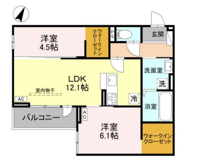 (仮称)D-Room大房PJ A棟の間取り