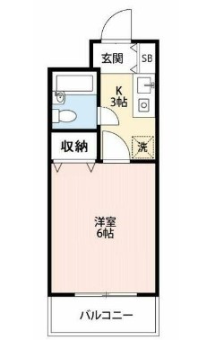 東所沢の完工年月(1990年3月)築の賃貸マンションの間取り