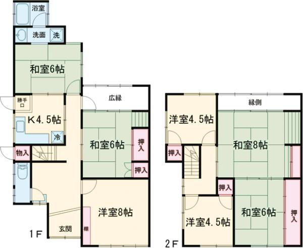 上桂三ノ宮町戸建ての間取り