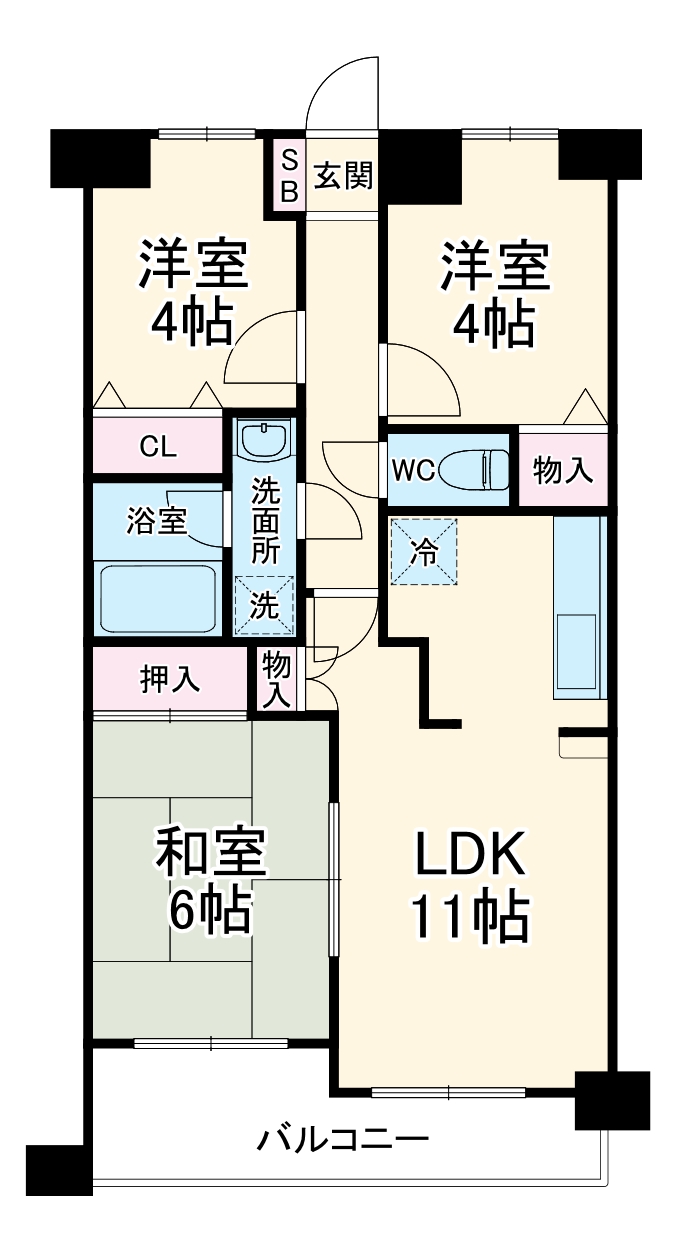 キャッスルマンションの間取り