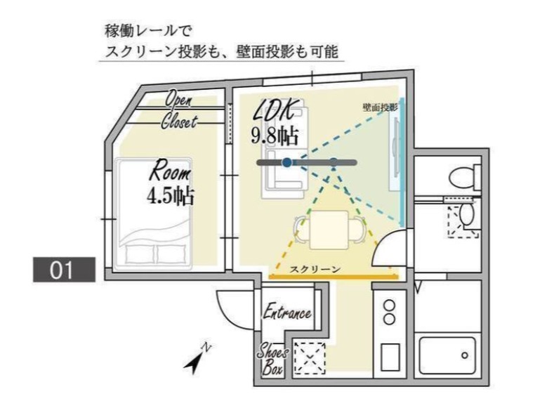 Platanus幡ヶ谷の間取り