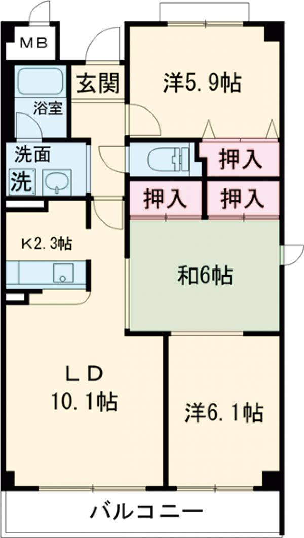 リーブ平田の間取り