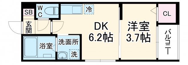 ハーモニーテラス鴫野東の間取り