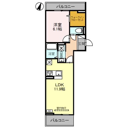 ノーブルヴィラ錦町Ⅰの間取り