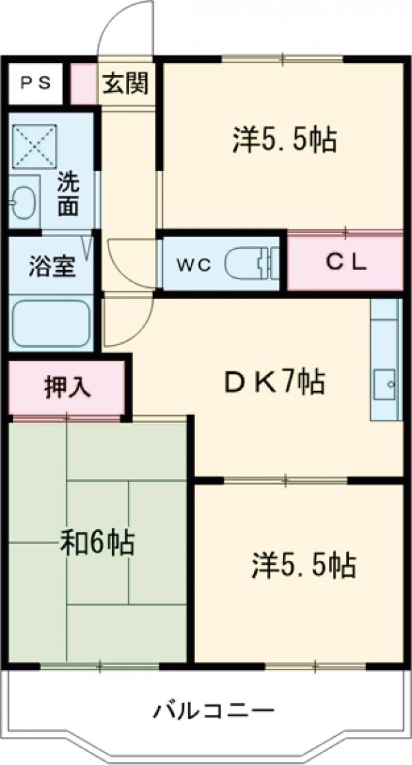 三高・橘ハイツの間取り