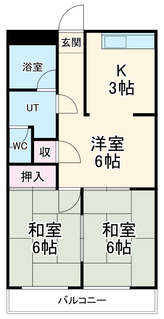 コーポソアラ北の間取り