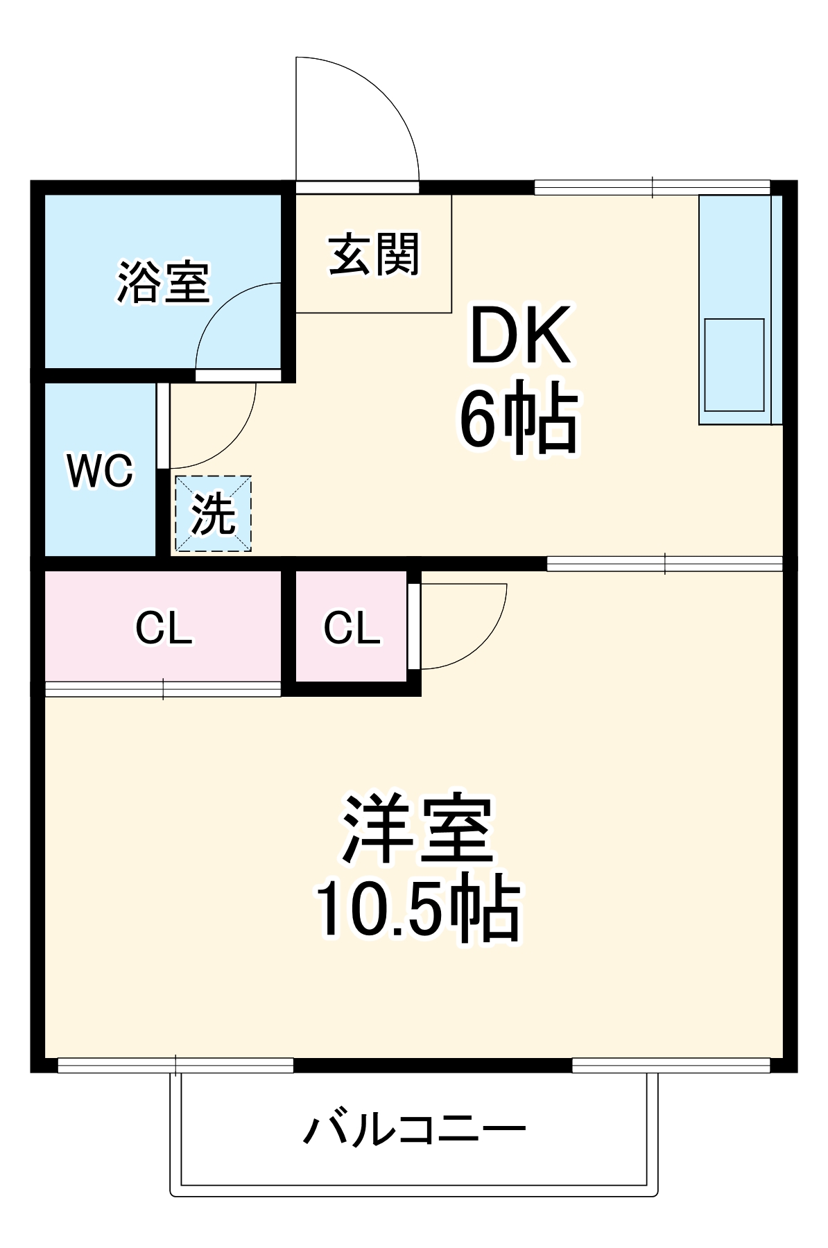 フォーブル八帖Cの間取り