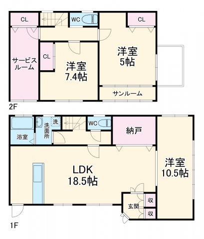 紅谷町戸建の間取り