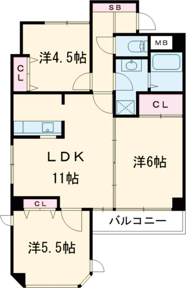 ハピネスイン連取の間取り