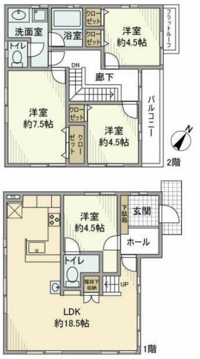北葛西戸建の間取り
