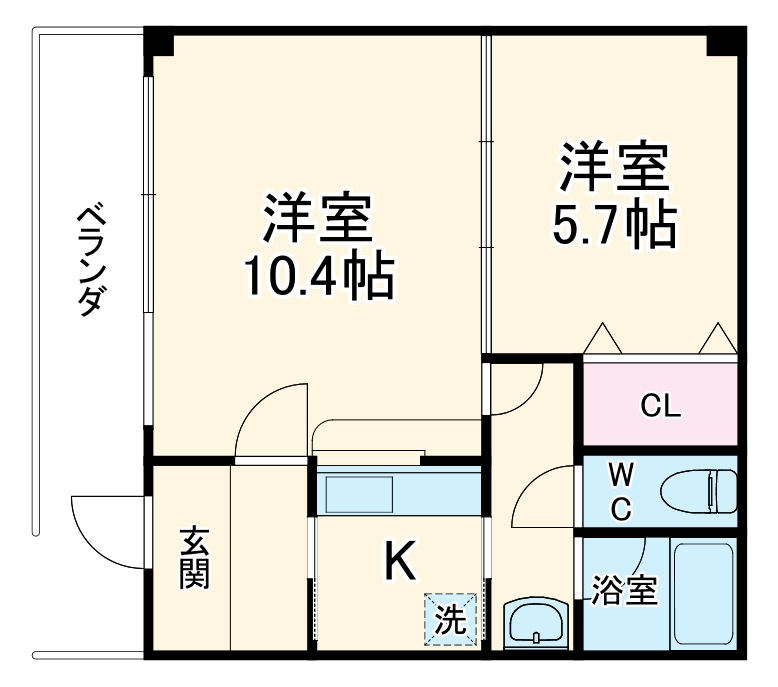 奥田マンションの間取り