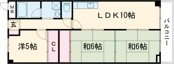 シャルマンコーポ博多の間取り