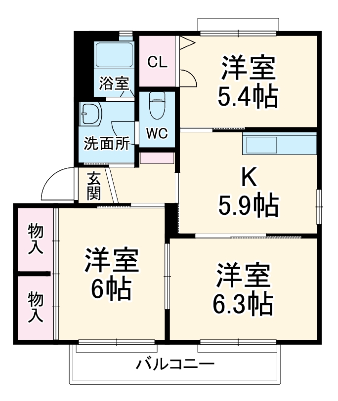 ウエストリバーの間取り