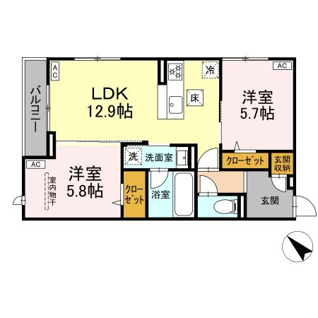D-ROOM Rio豊田の間取り