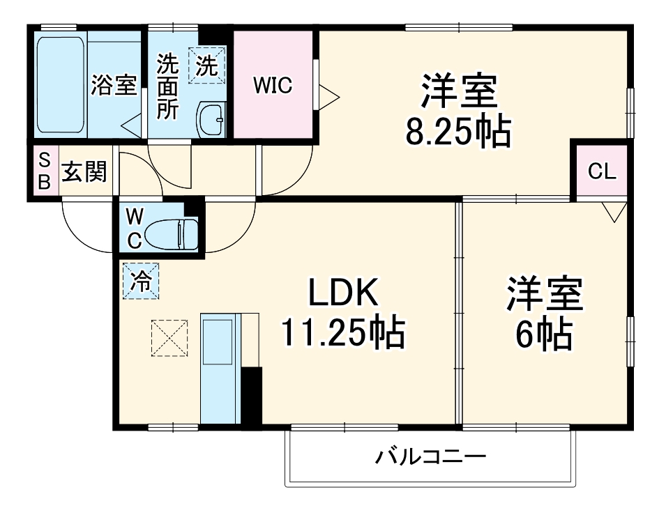 チェルシーAの間取り