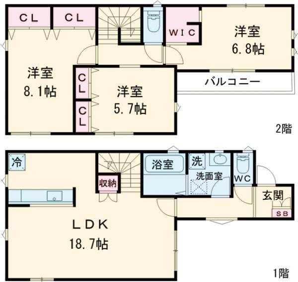 Kolet東秋留♯13の間取り