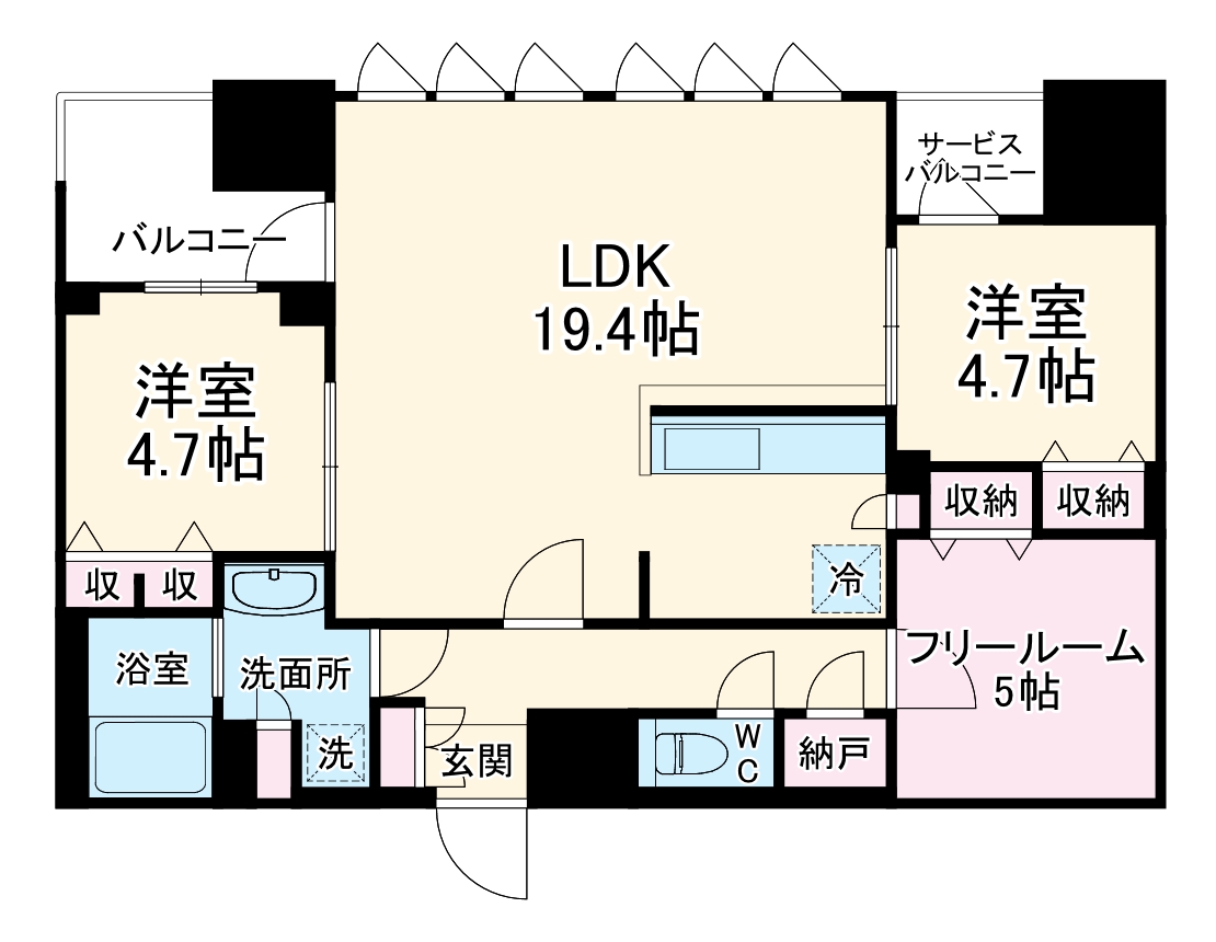 S-RESIDENCE千種belvia TOWERの間取り