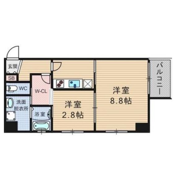 トラストマン堀江の間取り