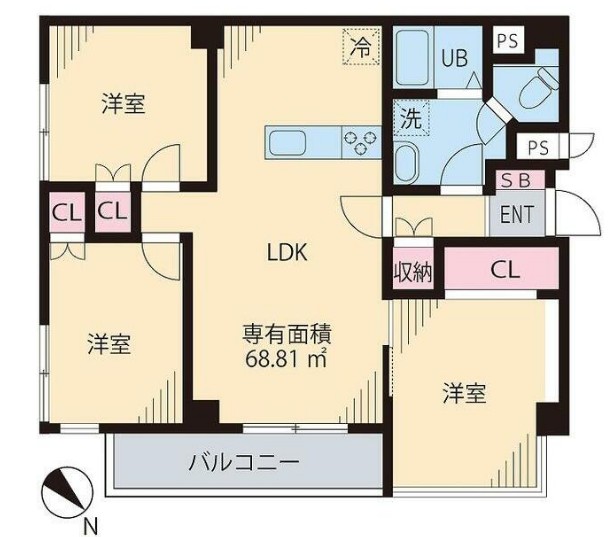 ハイツスモルカの間取り
