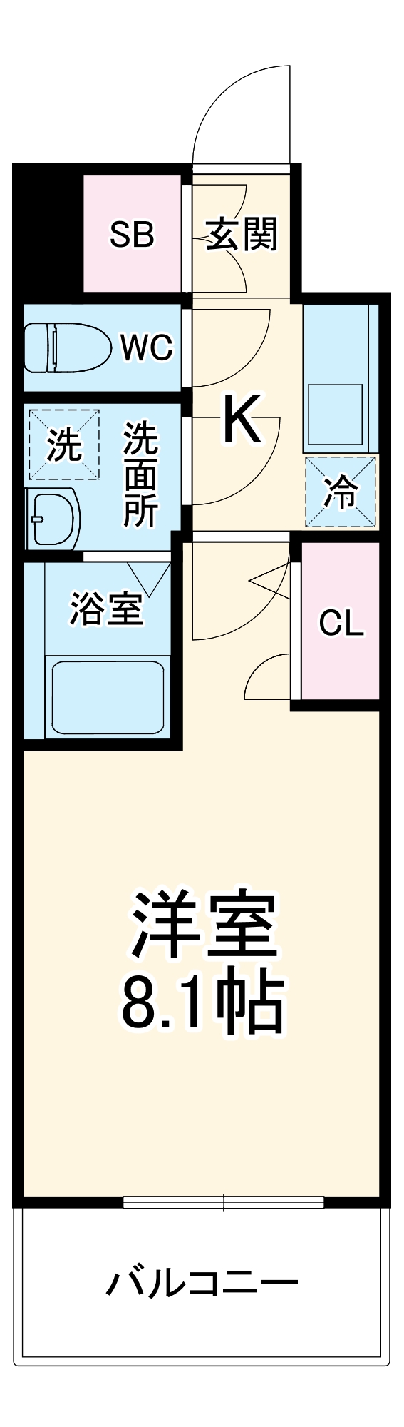 エスリード新栄グラティアの間取り