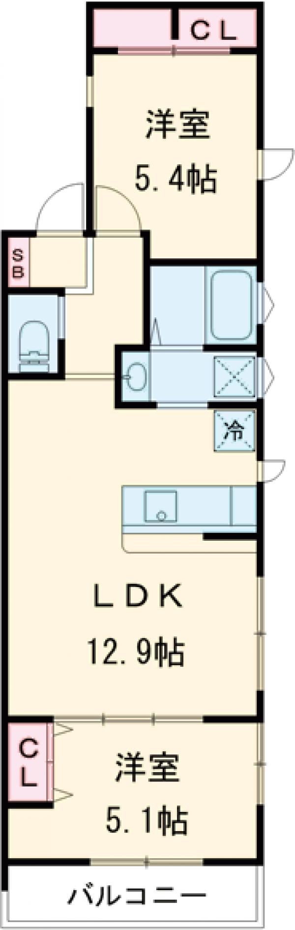 アントルタン桜上水の間取り