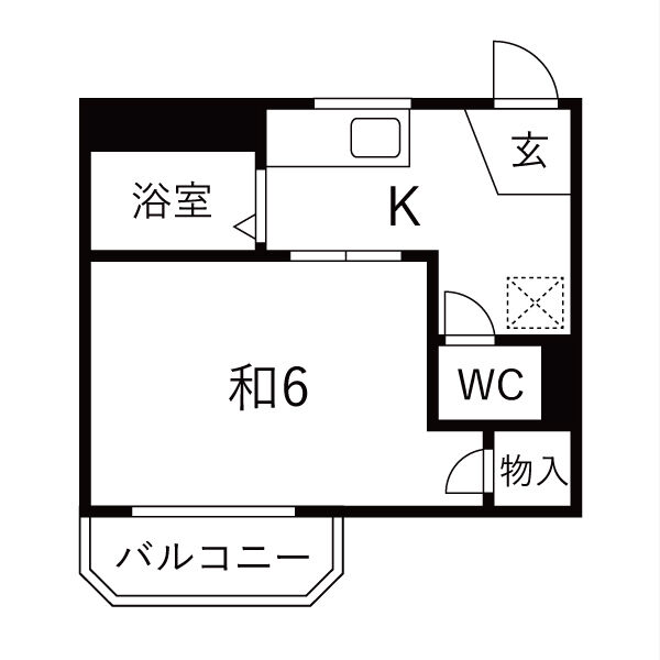 パークサイド錦Ⅲの間取り
