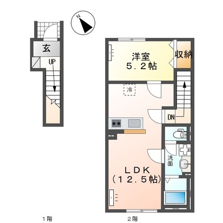 仮)館林市松原町3丁目新築アパートの間取り
