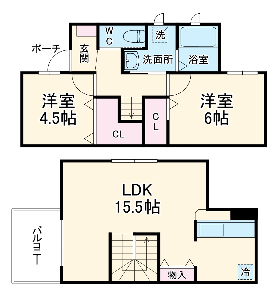 鴨池96KODATEXⅢAの間取り