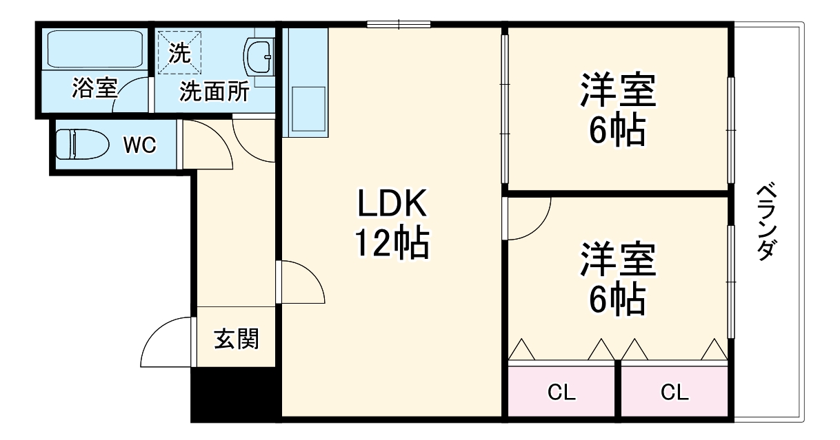 コーポ堀江の間取り