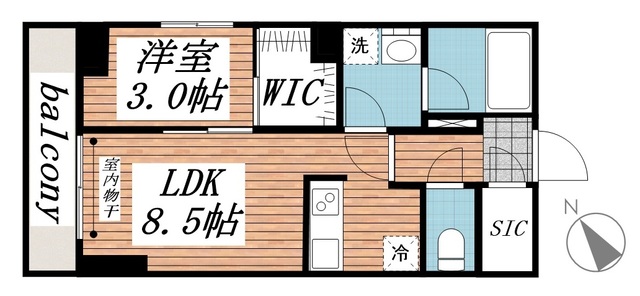 （仮称）八幡宿マンションの間取り