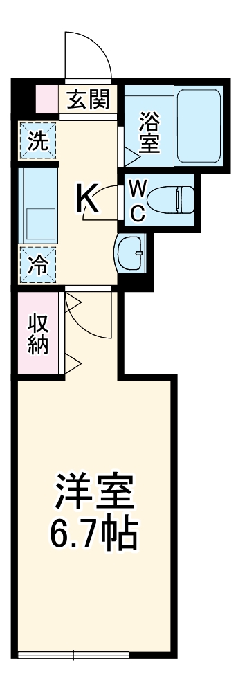 針ヶ谷の完工年月(2026年5月)築の賃貸アパートの間取り
